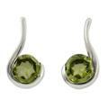Peridot drop earrings, 'Lime Droplet'