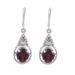 Scarlet Joy,'Garnet and Emerald Dangle Earrings from India'