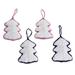 'Hand-Crocheted White Christmas Tree Ornaments (Set of 4)'