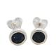 Azure Circles,'Lapis Lazuli and Sterling Silver Stud Earrings from Brazil'