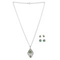 Green Arcadia,'Peridot and Composite Turquoise Necklace and Earrings'