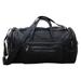 Brazil in Black,'Black Leather Travel Bag with Handles and Adjustable Strap'