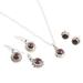 Devoted,'Hand Made Garnet and Sterling Silver Jewelry Set'