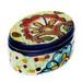 Hidalgo Bouquet,'Cotton Swab Jar in Talavera-Style Ceramic'