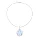 Basket of Blossoms,'Blue Topaz and Cultured Pearl Necklace with Larimar'