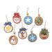 Making Merry,'Colorful Albesia Wood Holiday Ornaments (Set of 8)'