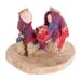 Lovely Family,'Natural Fiber Nativity Sculpture with Handwoven Cotton'