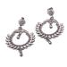 Gods' Hoop,'Traditional Sterling Silver Dangle Earrings Crafted in India'