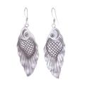 Hill Tribe Koi,'Thai Karen Hill Tribe Silver Koi Fish Dangle Earrings'