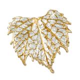 Grape Leaf Harmony,'Thai Gold and Silver Plated Natural Grape Leaf Brooch'