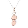 Pink Flair,'Rose Quartz Pendant Necklace Crafted in India'