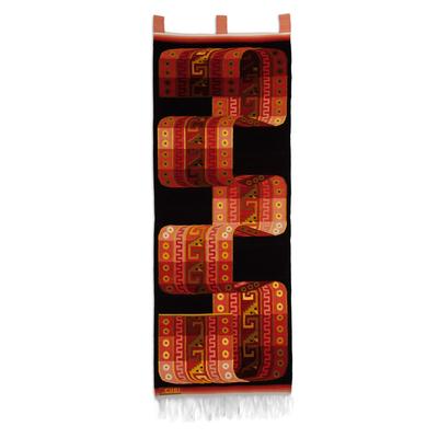 Inca Belt,'Handcrafted Cultural Wool Tapestry (2x5...