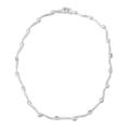 Radiant Buds,'Gleaming Sterling Silver Link Necklace from Mexico'