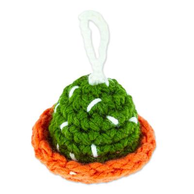 Cute Cactus,'Cactus Crocheted Charm for Handbags Handmade in Mexico'