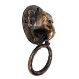Elephant Arrival,'Elephant Door Knocker Copper Plated Brass with Antique Look'