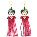 Frida Forever,'Artisan Crafted Long Beaded Earrings'