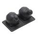 Tortoise Friends in Black,'Matte Black Ceramic Turtle Salt and Pepper Shakers with Tray'