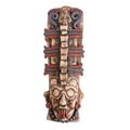 Maya Totem,'Maya-Themed Ceramic Wall Mask Crafted in Mexico'