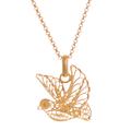 Peace and Grace,'Gold Plated Sterling Silver Filigree Dove Necklace from Peru'