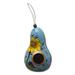 Sunflower and Sky,'Hand Painted Dried Gourd Birdhouse'