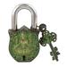 Lakshmi's Treasure,'Hand Crafted Brass Lock and Key Set (3 Pieces)'