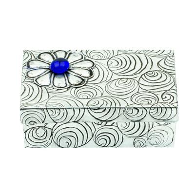 Radiant Treasure,'Decorative Lidded Box in Aluminum Repousse from Mexico'