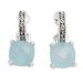 Buddha Hoops,'Blue Chalcedony and 925 Silver Dangle Earrings from Bali'