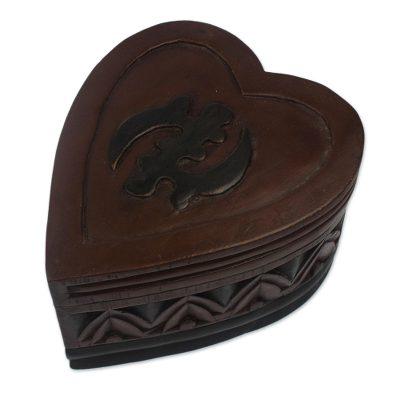 African Heart,'Wood jewelry box'