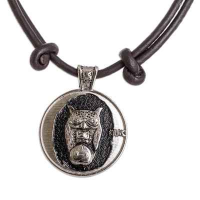 Kame Emblem,'Mayan Astrology-Themed Pendant Necklace with Kame Sign'