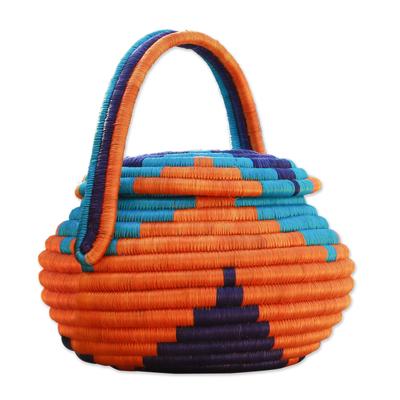 Monserrate ,'Guacamayas Natural Fiber Covered Basket from Colombia'