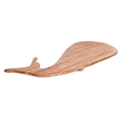 Ocean Ambrosia,'Handcrafted Whale-Shaped Conacaste Wood Cheese Board'