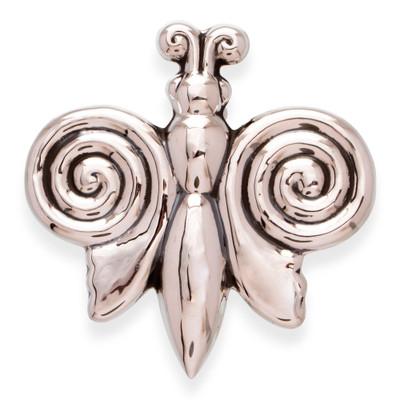 Sterling silver brooch pin pendant, 'Bubble Butterfly'