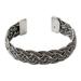 Kada Rope,'Handcrafted Sterling Silver Braided Rope Cuff Bracelet'