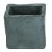 Square & Smooth,'Mexican Handmade Barro Negro Black Ceramic Mini Flower Pot'