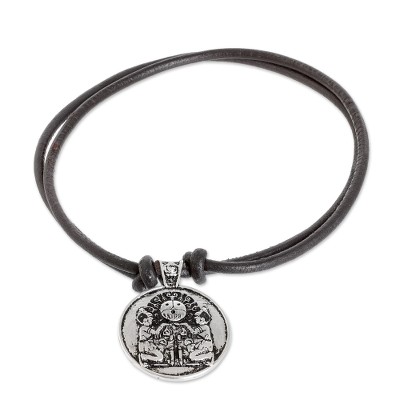 Ajpu Emblem,'Mayan Astrology-Themed Pendant Necklace with Ajpu Sign'