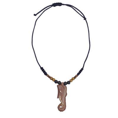 Akan Elephant,'Adjustable Sese Wood Elephant Pendant Necklace from Ghana'