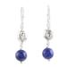 Song of Paradise in Blue,'Hand Crafted Lapis Lazuli Dangle Earrings'