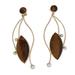 Unleashed,'18k Gold and Tiger's Eye Statement Earrings'