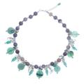 Sea Candy in Forest,'Thai Agate and Quartz Beaded Necklace'