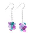 'Multi-Gemstone Cluster Dangle Earrings in a Vibrant Palette'