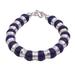 Passion of Peru in Blue,'Peruvian Lapis Lazuli and Sterling Silver Beaded Bracelet'