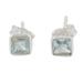 Subtle Glimmer,'Sterling Silver Stud Earrings with Blue Topaz Gemstone'