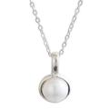 Luminous Allure,'Handcrafted Andean Silver Cultured Pearl Necklace'