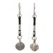 'Tribal Art' - Unique Hill Tribe Fine Silver Dangle Earrings