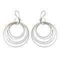 'Five Orbits' - Fair Trade Sterling Silver Dangle Earrings