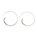 'Spin Me' (medium) - Fair Trade Sterling Silver Hoop Earrings