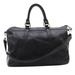 Minggat in Black,'Black Leather Travel Bag with Zipper from Indonesia'