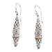 Spiral Dreams,'Gold Accent Sterling Silver Dangle Earrings from Indonesia'