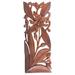 Orchid Charm,'Hand Carved Balinese Wood Orchid Wall Relief Panel'