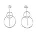 'Circle-Motif Sterling Silver Drop Earrings from Thailand'